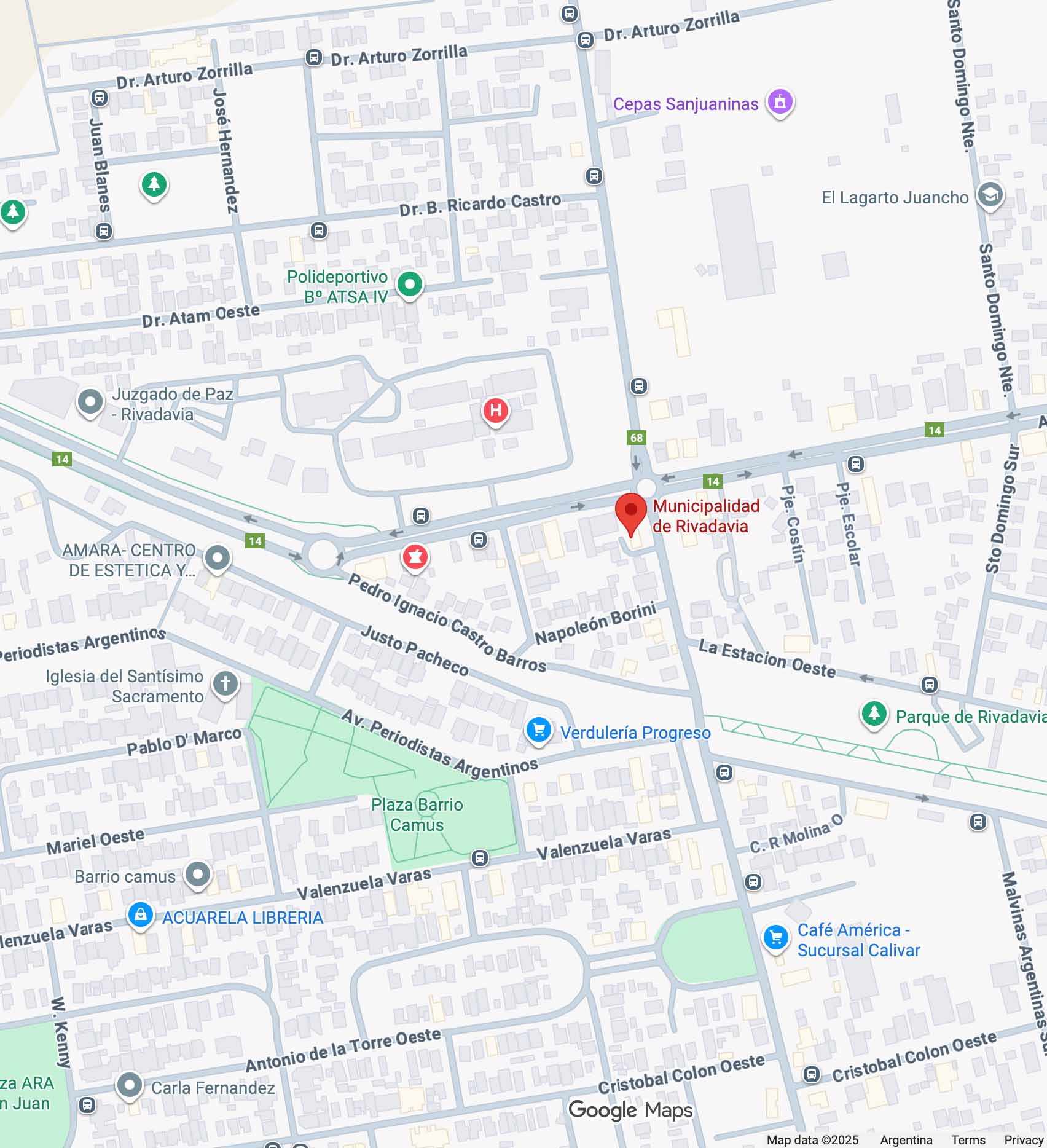 Mapa Municipalidad de Rivadavia